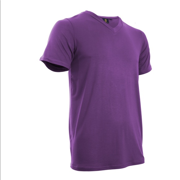 KING NEW YORK, V-NECK T-SHIRT , DARK PURPLE. - Picture 5 of 13